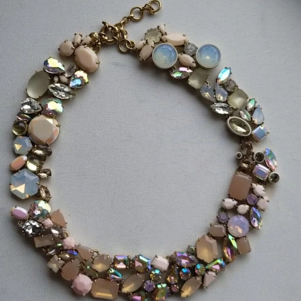 J. Crew Iridescent Pastel Wreath Necklace